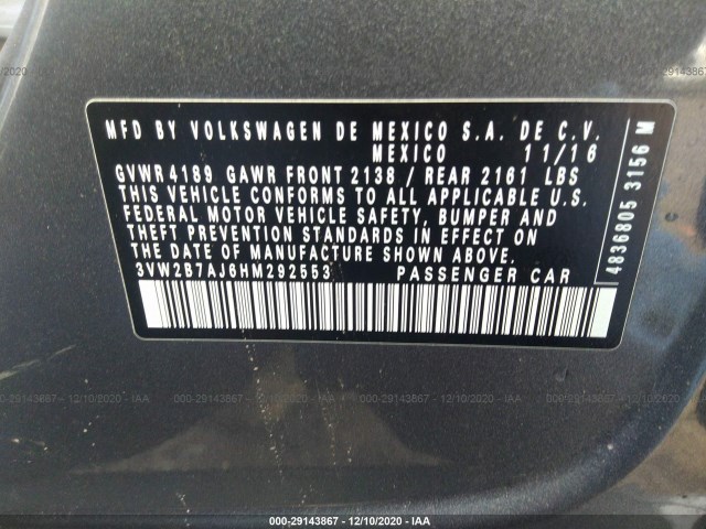 Photo 8 VIN: 3VW2B7AJ6HM292553 - VOLKSWAGEN JETTA 