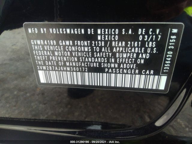 Photo 8 VIN: 3VW2B7AJ6HM360172 - VOLKSWAGEN JETTA 