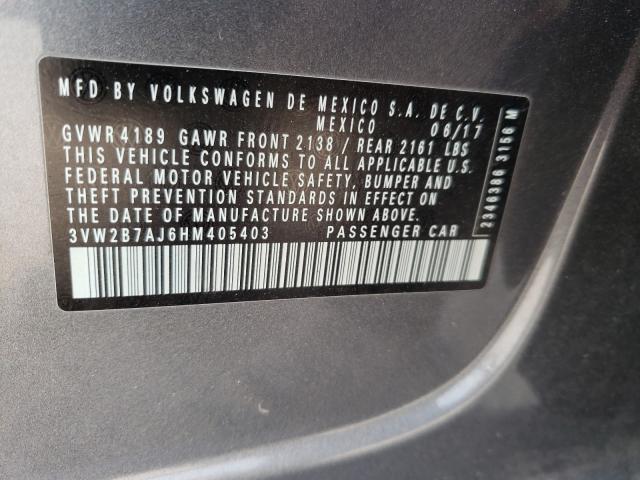 Photo 9 VIN: 3VW2B7AJ6HM405403 - VOLKSWAGEN JETTA S 