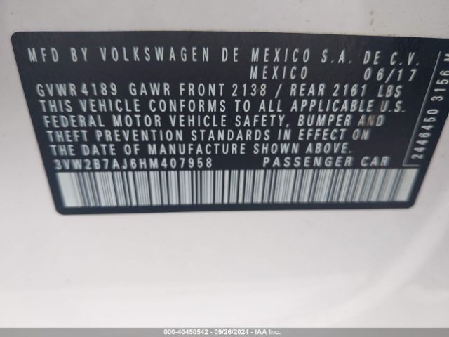 Photo 8 VIN: 3VW2B7AJ6HM407958 - VOLKSWAGEN JETTA 