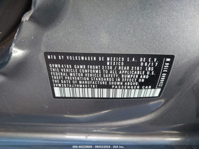 Photo 8 VIN: 3VW2B7AJ7HM401781 - VOLKSWAGEN JETTA 