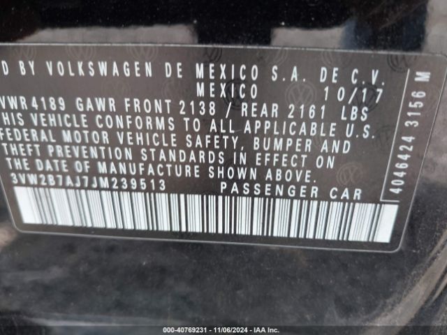 Photo 8 VIN: 3VW2B7AJ7JM239513 - VOLKSWAGEN JETTA 