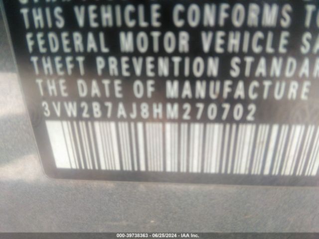 Photo 8 VIN: 3VW2B7AJ8HM270702 - VOLKSWAGEN JETTA 