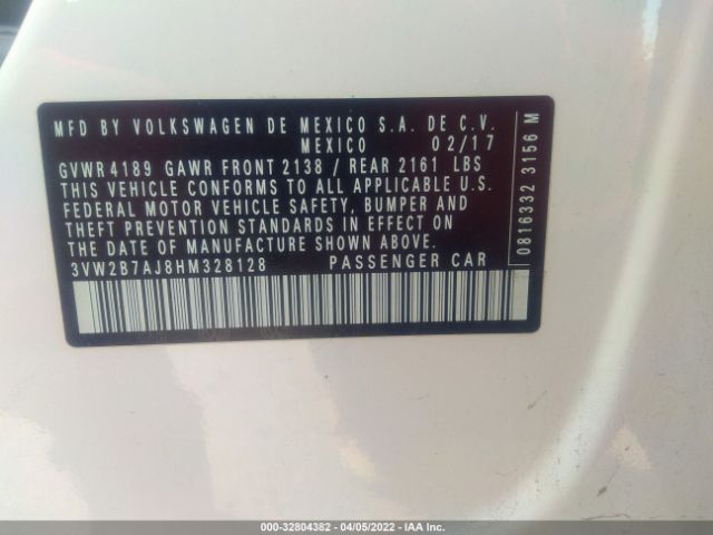 Photo 8 VIN: 3VW2B7AJ8HM328128 - VOLKSWAGEN JETTA 