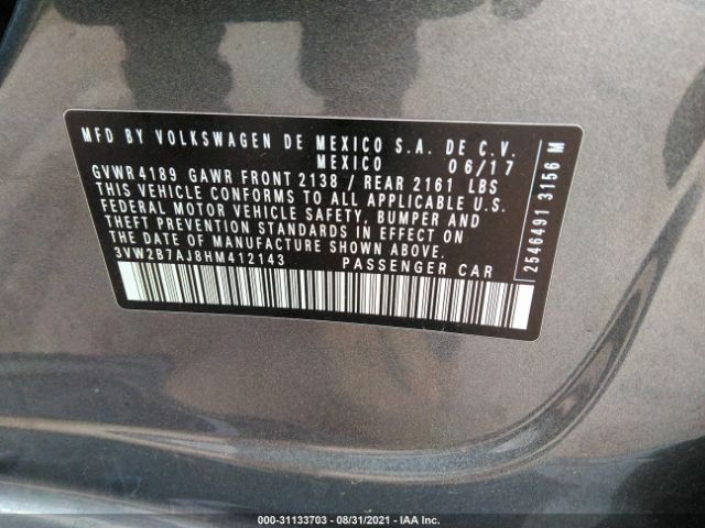 Photo 8 VIN: 3VW2B7AJ8HM412143 - VOLKSWAGEN JETTA 