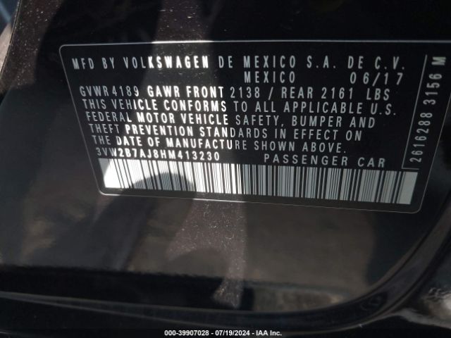 Photo 8 VIN: 3VW2B7AJ8HM413230 - VOLKSWAGEN JETTA 