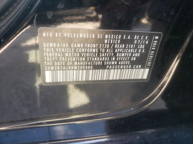 Photo 9 VIN: 3VW2B7AJ9HM205986 - VOLKSWAGEN JETTA S 