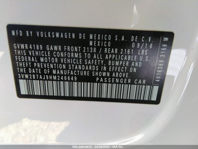 Photo 8 VIN: 3VW2B7AJ9HM246649 - VOLKSWAGEN JETTA 