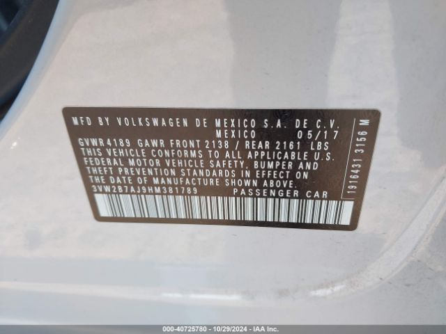 Photo 8 VIN: 3VW2B7AJ9HM381789 - VOLKSWAGEN JETTA 