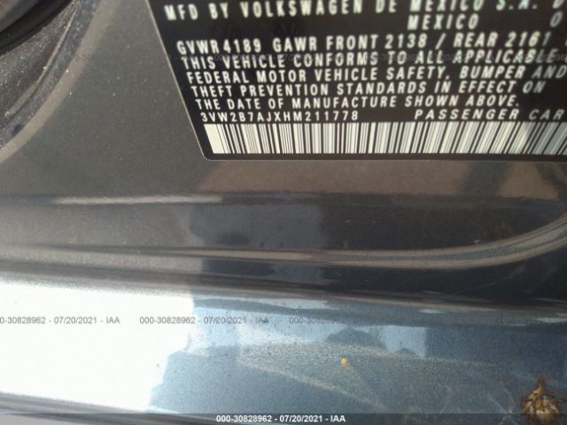 Photo 8 VIN: 3VW2B7AJXHM211778 - VOLKSWAGEN JETTA 