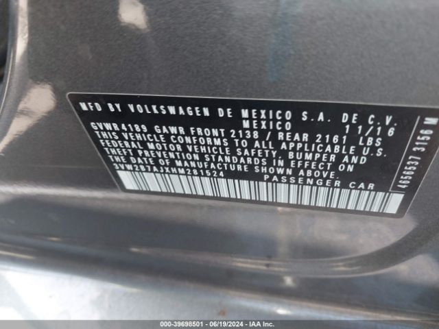 Photo 8 VIN: 3VW2B7AJXHM281524 - VOLKSWAGEN JETTA 