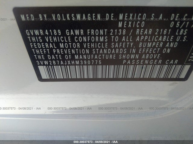 Photo 8 VIN: 3VW2B7AJXHM390775 - VOLKSWAGEN JETTA 