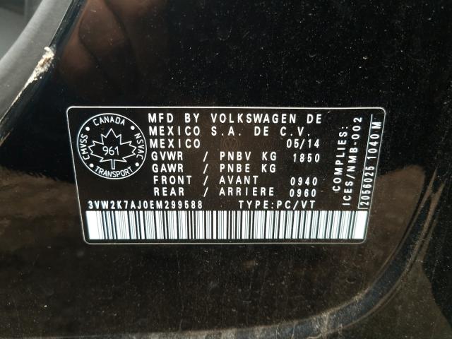 Photo 9 VIN: 3VW2K7AJ0EM299588 - VOLKSWAGEN JETTA BASE 