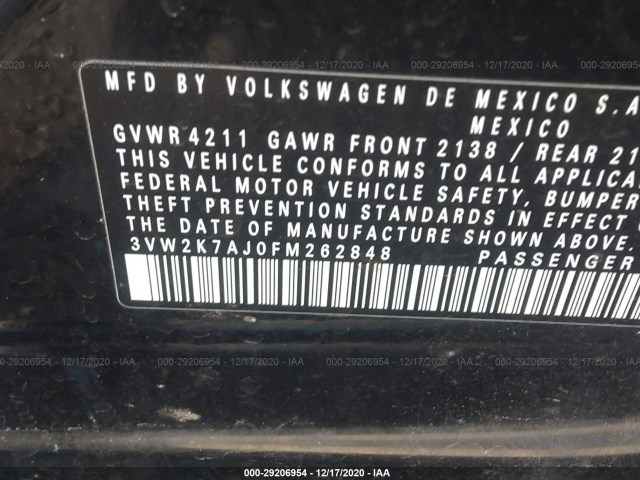 Photo 8 VIN: 3VW2K7AJ0FM262848 - VOLKSWAGEN JETTA SEDAN 