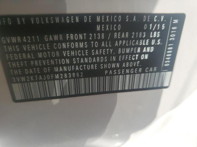 Photo 11 VIN: 3VW2K7AJ0FM283862 - VOLKSWAGEN JETTA BASE 