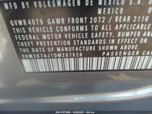 Photo 8 VIN: 3VW2K7AJ1DM287528 - VOLKSWAGEN JETTA SEDAN 