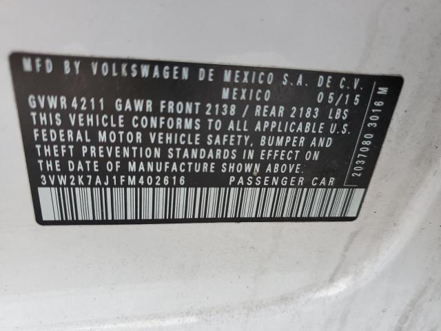 Photo 11 VIN: 3VW2K7AJ1FM402616 - VOLKSWAGEN JETTA BASE 