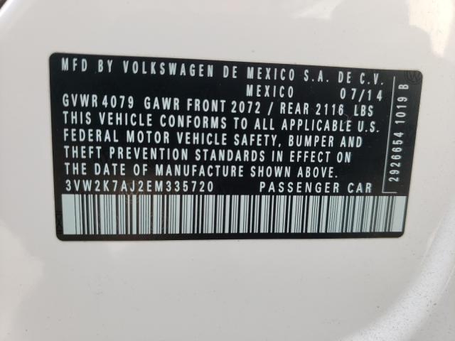 Photo 9 VIN: 3VW2K7AJ2EM335720 - VOLKSWAGEN JETTA BASE 