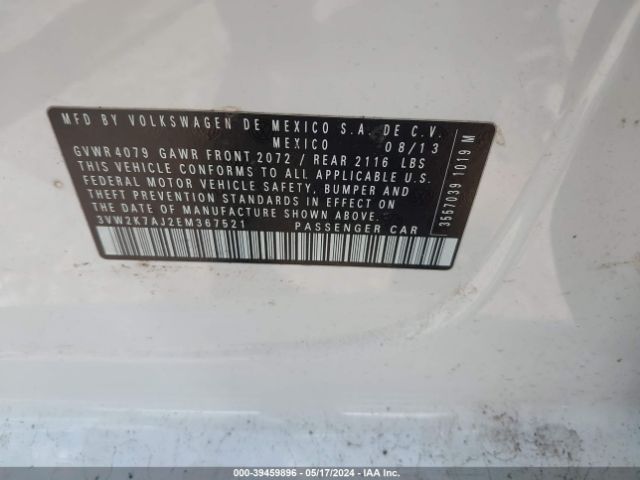 Photo 8 VIN: 3VW2K7AJ2EM367521 - VOLKSWAGEN JETTA 