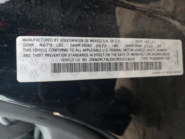 Photo 12 VIN: 3VW2K7AJ3CM301458 - VOLKSWAGEN JETTA BASE 