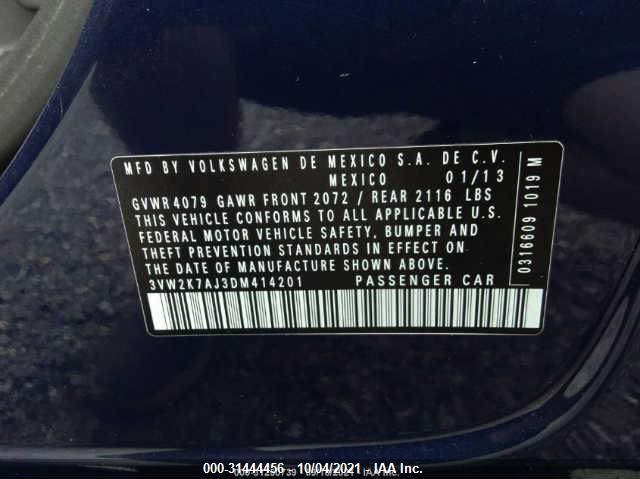 Photo 8 VIN: 3VW2K7AJ3DM414201 - VOLKSWAGEN JETTA SEDAN 