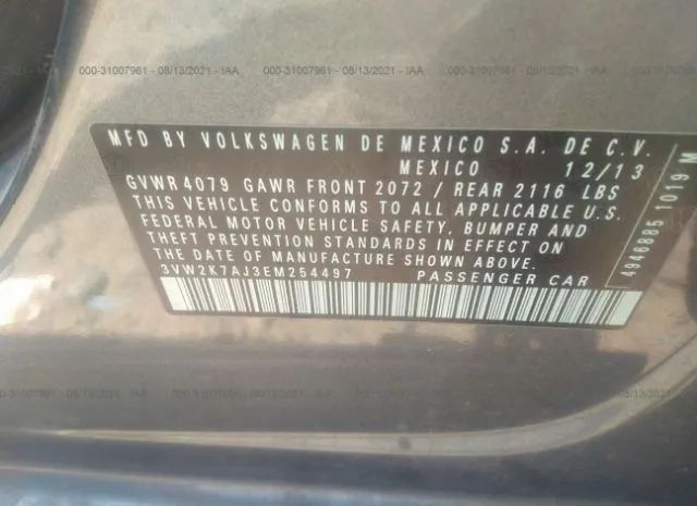 Photo 8 VIN: 3VW2K7AJ3EM254497 - VOLKSWAGEN JETTA SEDAN 