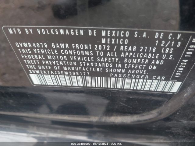 Photo 8 VIN: 3VW2K7AJ3EM398177 - VOLKSWAGEN JETTA 