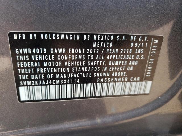 Photo 11 VIN: 3VW2K7AJ4CM334114 - VOLKSWAGEN JETTA 