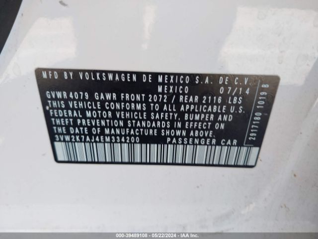 Photo 8 VIN: 3VW2K7AJ4EM334200 - VOLKSWAGEN JETTA 