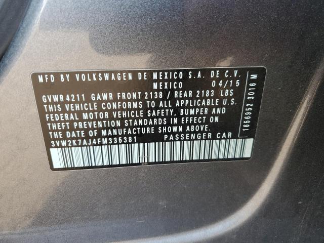 Photo 11 VIN: 3VW2K7AJ4FM335381 - VOLKSWAGEN JETTA 