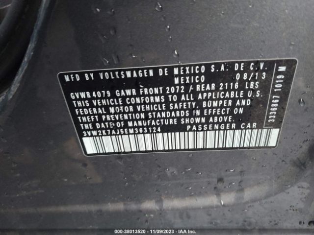 Photo 8 VIN: 3VW2K7AJ5EM363124 - VOLKSWAGEN JETTA 