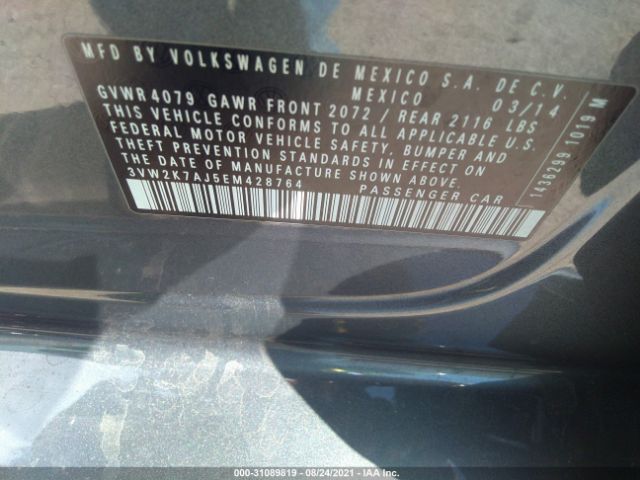 Photo 8 VIN: 3VW2K7AJ5EM428764 - VOLKSWAGEN JETTA SEDAN 