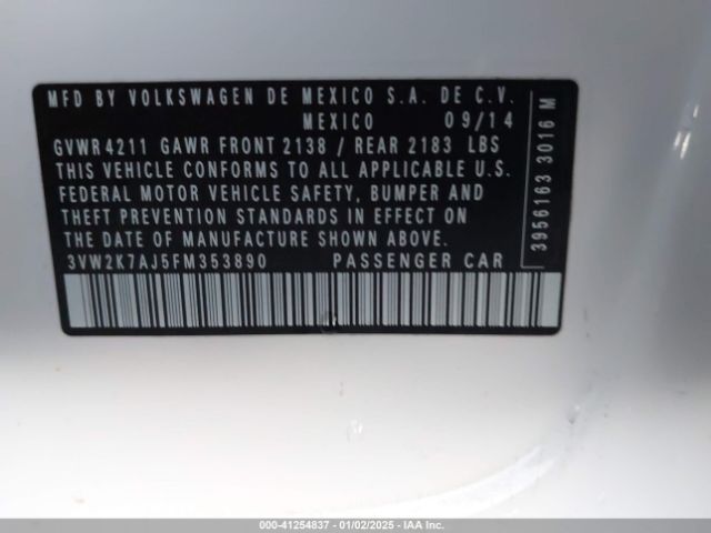 Photo 8 VIN: 3VW2K7AJ5FM353890 - VOLKSWAGEN JETTA 