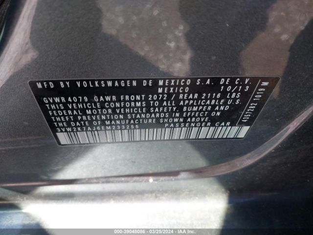 Photo 8 VIN: 3VW2K7AJ6EM233255 - VOLKSWAGEN JETTA 