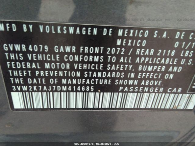 Photo 8 VIN: 3VW2K7AJ7DM414685 - VOLKSWAGEN JETTA SEDAN 