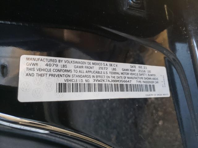 Photo 9 VIN: 3VW2K7AJ8BM356647 - VOLKSWAGEN JETTA BASE 