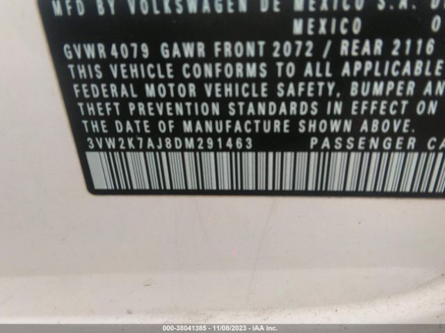 Photo 8 VIN: 3VW2K7AJ8DM291463 - VOLKSWAGEN JETTA 