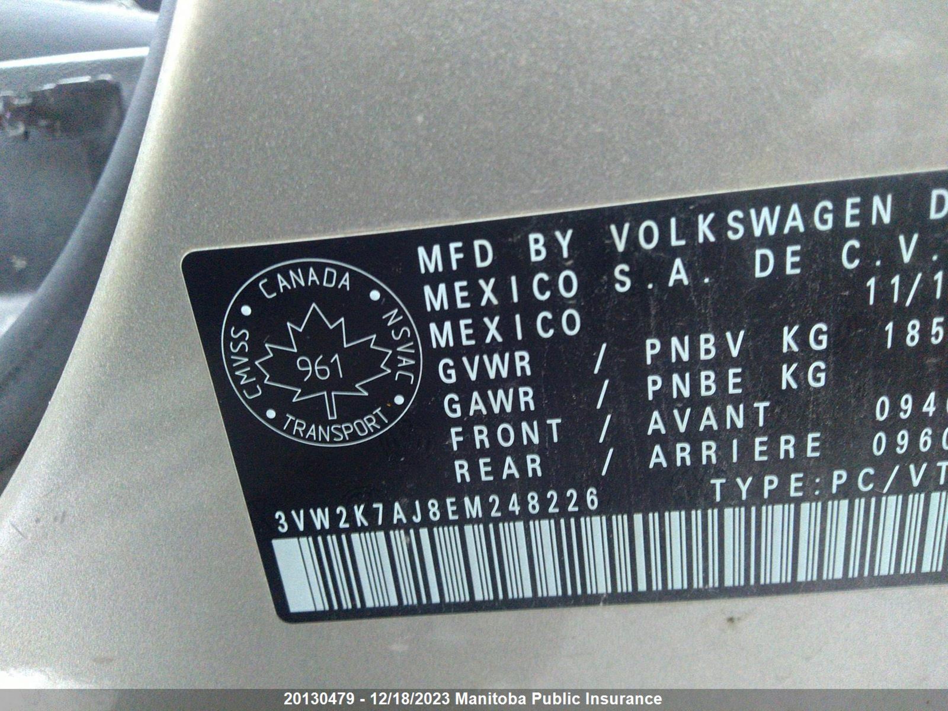 Photo 8 VIN: 3VW2K7AJ8EM248226 - VOLKSWAGEN JETTA 