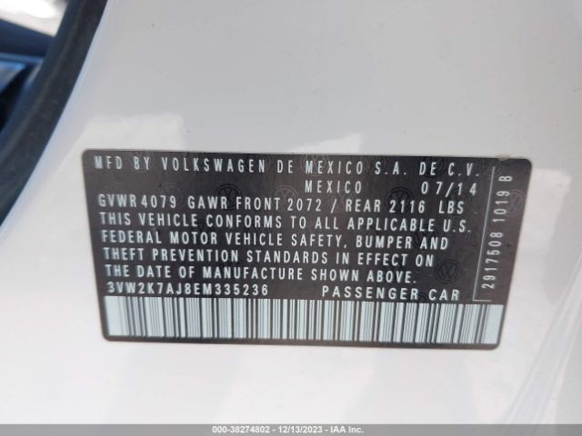 Photo 8 VIN: 3VW2K7AJ8EM335236 - VOLKSWAGEN JETTA 