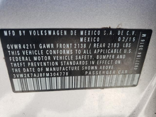 Photo 9 VIN: 3VW2K7AJ8FM304778 - VOLKSWAGEN JETTA BASE 