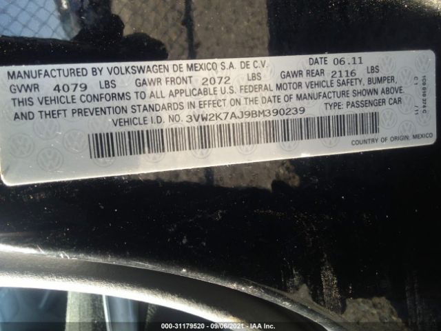 Photo 8 VIN: 3VW2K7AJ9BM390239 - VOLKSWAGEN JETTA SEDAN 