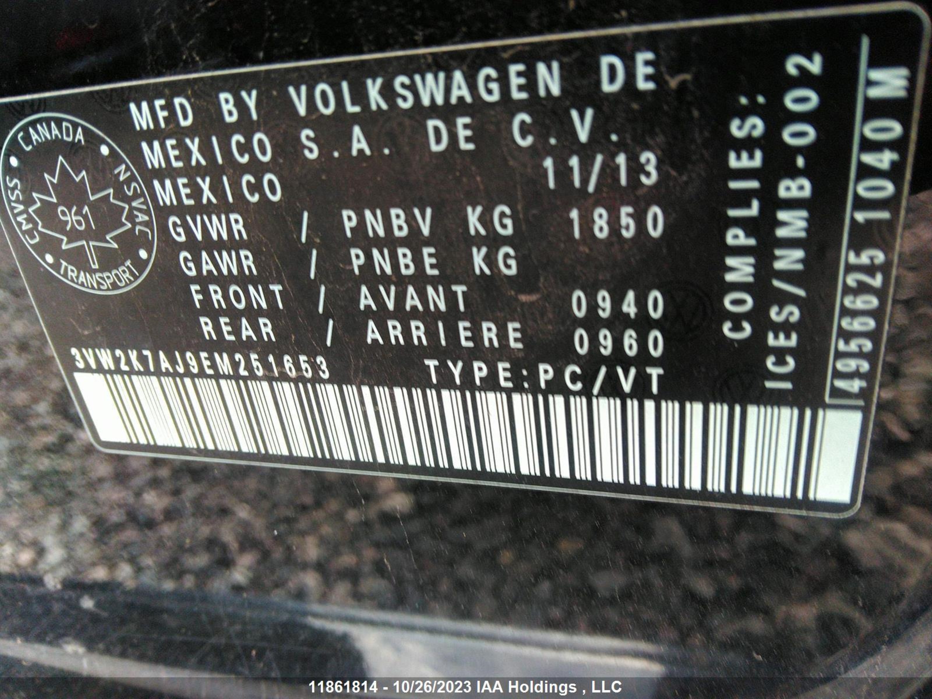 Photo 8 VIN: 3VW2K7AJ9EM251653 - VOLKSWAGEN JETTA 