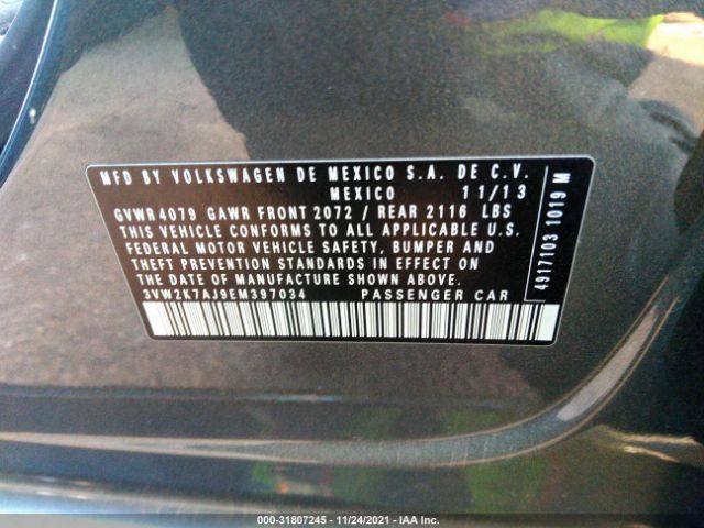 Photo 8 VIN: 3VW2K7AJ9EM397034 - VOLKSWAGEN JETTA SEDAN 