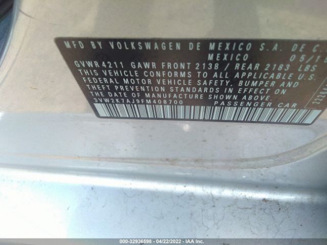 Photo 8 VIN: 3VW2K7AJ9FM408700 - VOLKSWAGEN JETTA SEDAN 