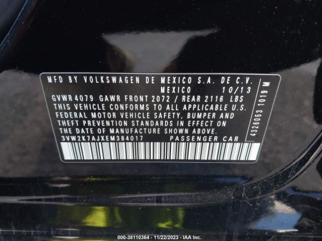 Photo 8 VIN: 3VW2K7AJXEM384017 - VOLKSWAGEN JETTA 