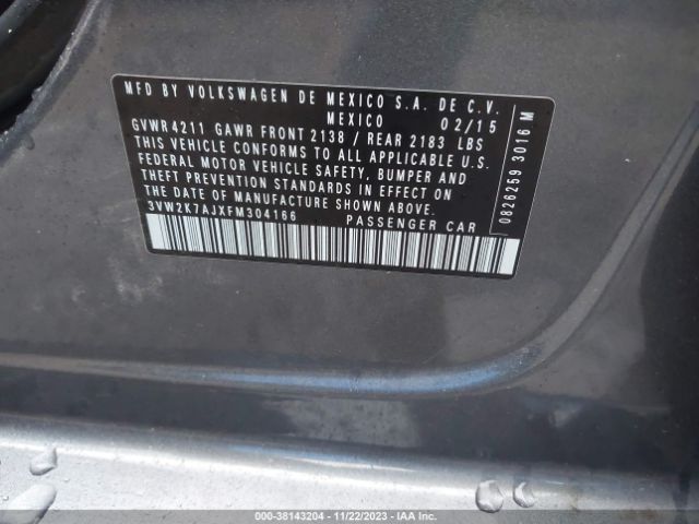 Photo 8 VIN: 3VW2K7AJXFM304166 - NISSAN ALTIMA 