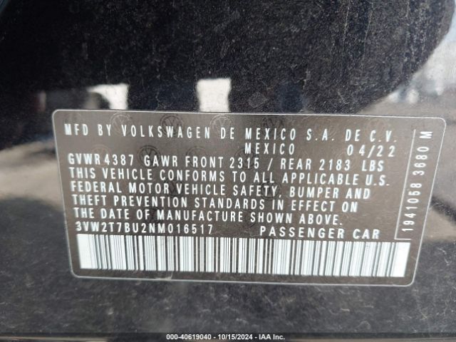 Photo 8 VIN: 3VW2T7BU2NM016517 - VOLKSWAGEN JETTA GLI 