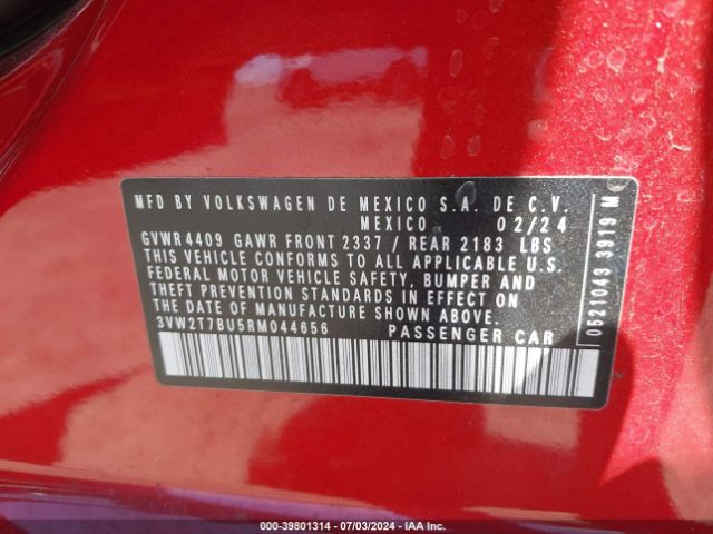 Photo 8 VIN: 3VW2T7BU5RM044656 - VOLKSWAGEN JETTA GLI 