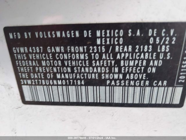 Photo 8 VIN: 3VW2T7BU6NM017184 - VOLKSWAGEN JETTA GLI 