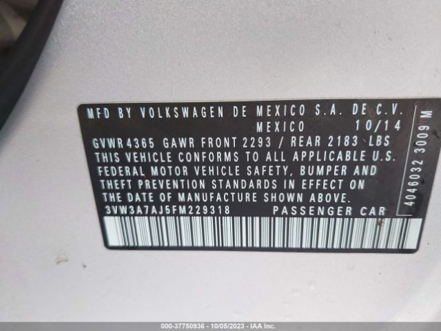 Photo 8 VIN: 3VW3A7AJ5FM229318 - VOLKSWAGEN JETTA 